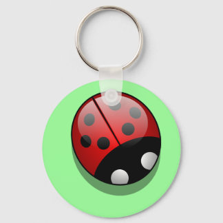 Shiny ladybug keychain