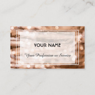 Shiny lights abstract golden sparkles design business card