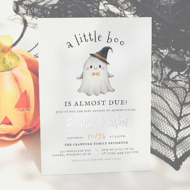 Shiny Little Boo Halloween Boy Baby Shower (Creator Uploaded)