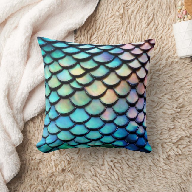 Shiny magic mermaid fish scale cushion (Blanket)