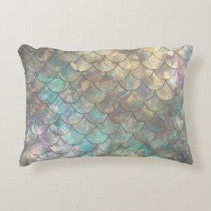 Shiny Mermaid Print Decorative Cushion