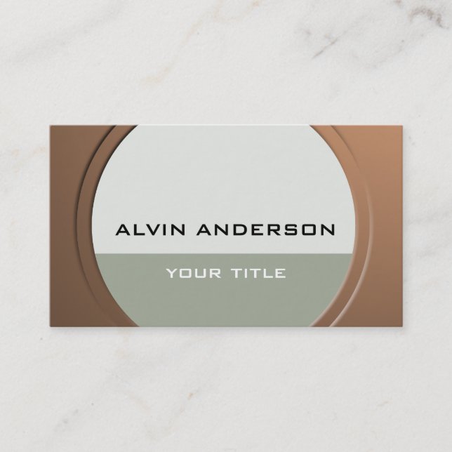 Shiny Metallic Customisable any Text and Colour Business Card (Front)