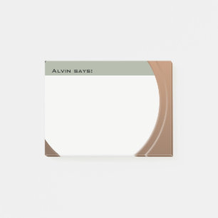 Shiny Metallic Customisable any Text and Colour Post-it Notes