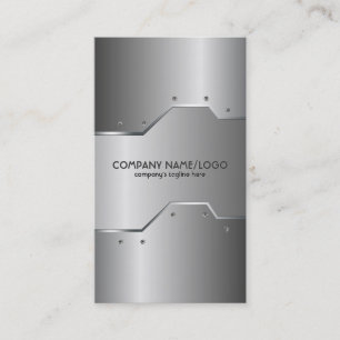 Shiny Metallic Embossed Look Business Card