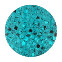 Shiny Metallic Teal Diamond Serpentine