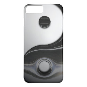 Shiny Metallic Yin and Yang Symbol iPhone 8 Plus/7 Plus Case
