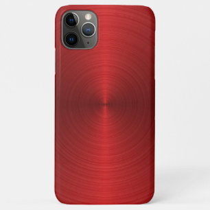 Shiny minimalistic red metallic background iPhone 11 pro max case