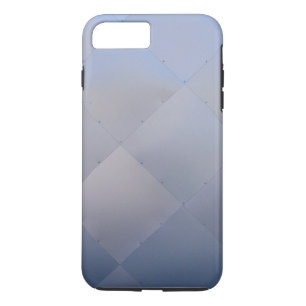 Shiny Modern Chequered Metal Blue iPhone 8 Plus/7 Plus Case