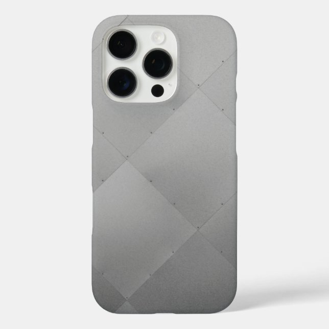 Shiny Modern Chequered Metal Silver Case-Mate iPhone Case (Back)