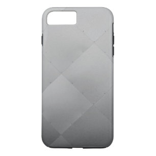 Shiny Modern Chequered Metal Silver iPhone 8 Plus/7 Plus Case