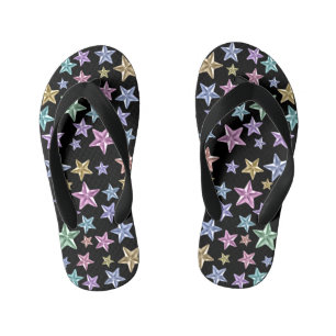 Shiny Multicolor Stars Kid's Thongs
