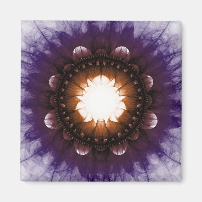 Shiny mystical symbolic ornament magnet (Front)