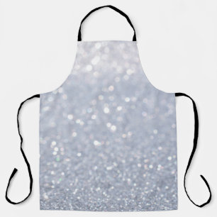 shiny of silver glitter abstract background apron