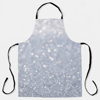 shiny of silver glitter abstract background apron
