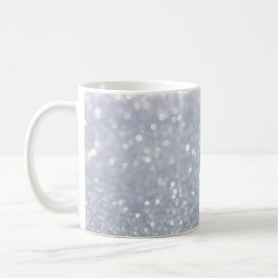 shiny of silver glitter abstract background coffee mug