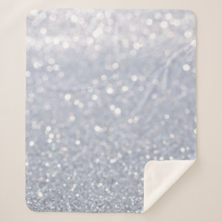 shiny of silver glitter abstract background sherpa blanket