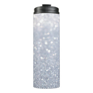 shiny of silver glitter abstract background thermal tumbler
