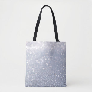 shiny of silver glitter abstract background tote bag