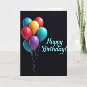 Shiny Orbs Birthday Card