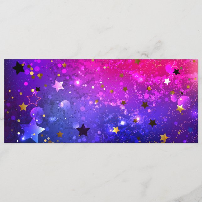 Shiny Pink Blue Background Advice Card (Front)