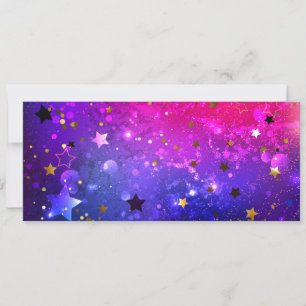 Shiny Pink Blue Background Advice Card