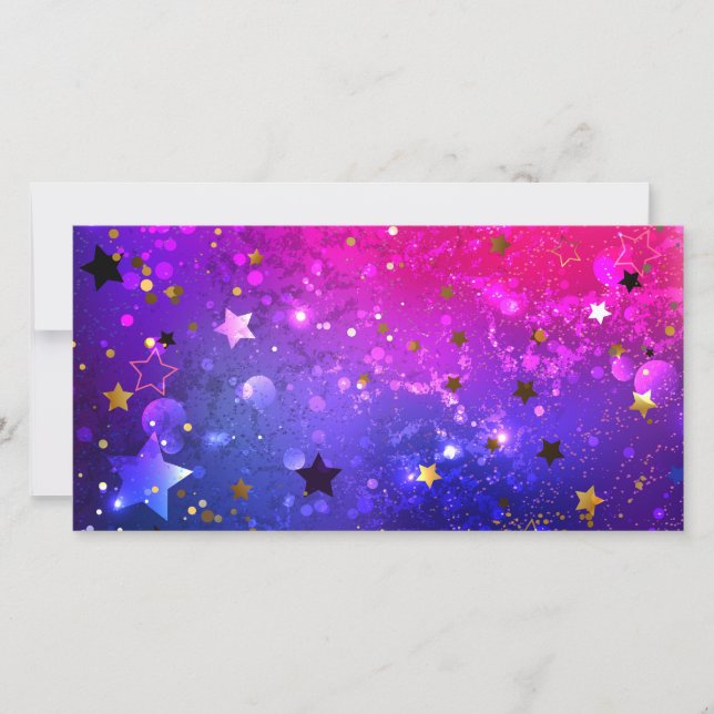 Shiny Pink Blue Background Announcement (Front)