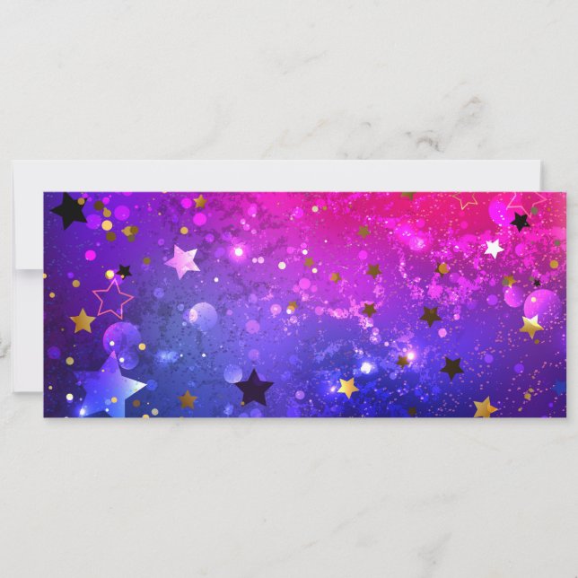 Shiny Pink Blue Background Announcement (Front)