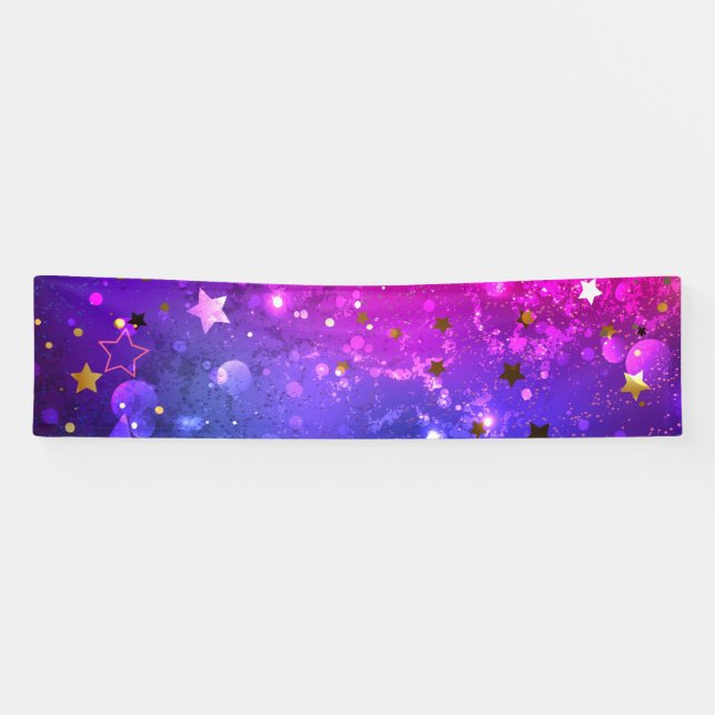 Shiny Pink Blue Background Banner (Horizontal)