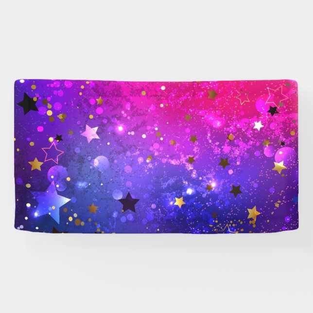 Shiny Pink Blue Background Banner (Horizontal)