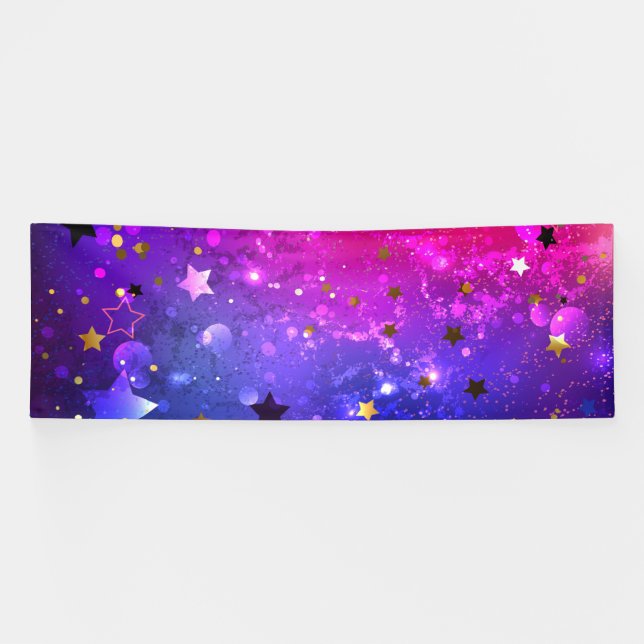 Shiny Pink Blue Background Banner (Horizontal)