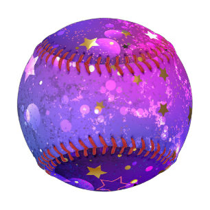Shiny Pink Blue Background Baseball
