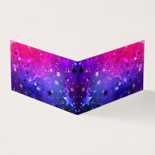 Shiny Pink Blue Background Business Card