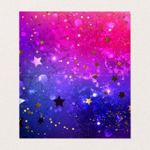 Shiny Pink Blue Background Business Card