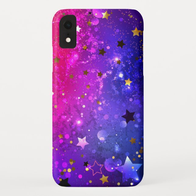 Shiny Pink Blue Background Case-Mate iPhone Case (Back)