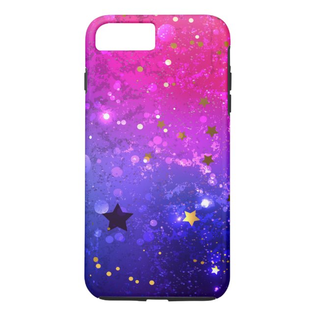 Shiny Pink Blue Background Case-Mate iPhone Case (Back)