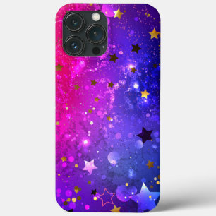 Shiny Pink Blue Background iPhone 13 Pro Max Case