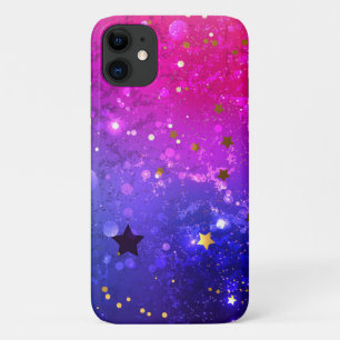 Shiny Pink Blue Background iPhone 11 Case