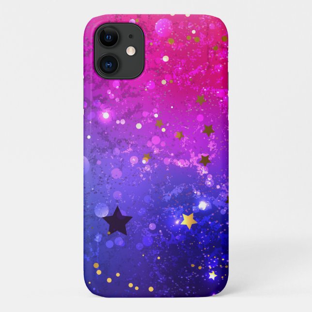 Shiny Pink Blue Background Case-Mate iPhone Case (Back)