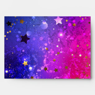 Shiny Pink Blue Background Envelope