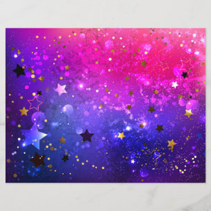 Shiny Pink Blue Background Flyer