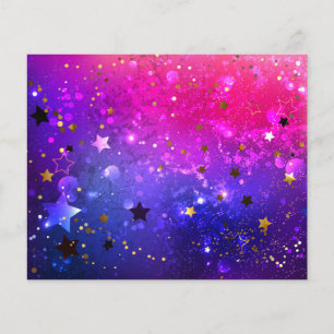 Shiny Pink Blue Background Flyer
