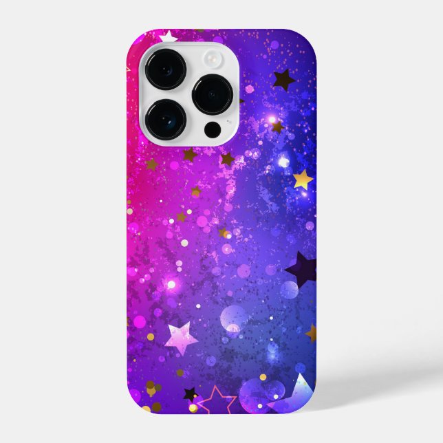 Shiny Pink Blue Background iPhone Case (Back)