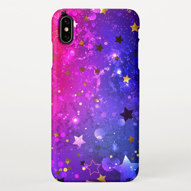 Shiny Pink Blue Background iPhone Case (Back)