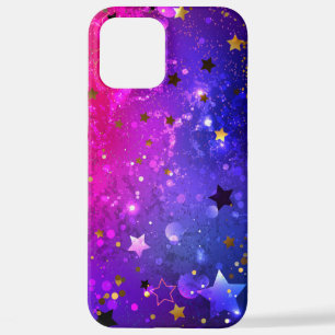 Shiny Pink Blue Background iPhone 12 Pro Max Case