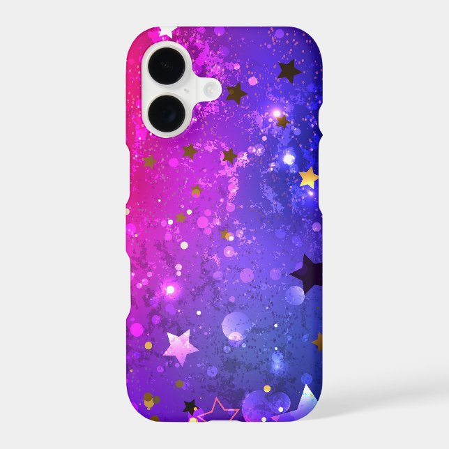 Shiny Pink Blue Background iPhone Case (Back)