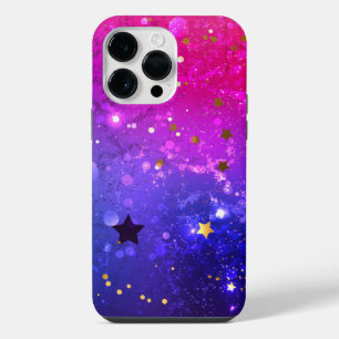 Shiny Pink Blue Background iPhone 14 Pro Max Case