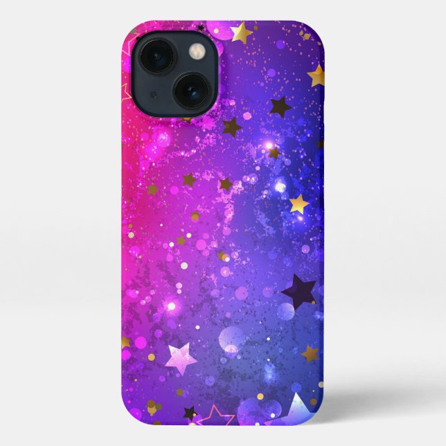 Shiny Pink Blue Background iPhone Case (Back)