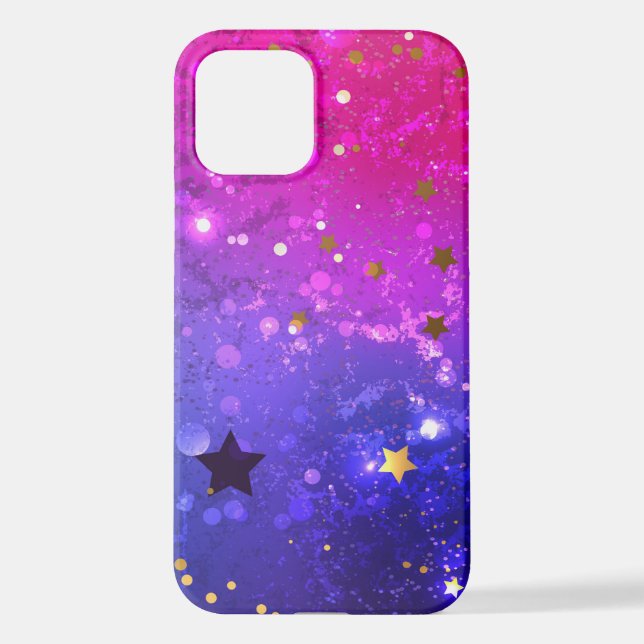 Shiny Pink Blue Background iPhone Case (Back)