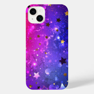 Shiny Pink Blue Background iPhone 14 Plus Case