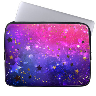 Shiny Pink Blue Background Laptop Sleeve